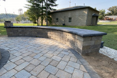 Detail of patio and wall