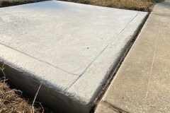 Drop box concrete pad