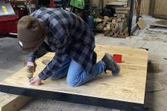 Assembling deck for under shed